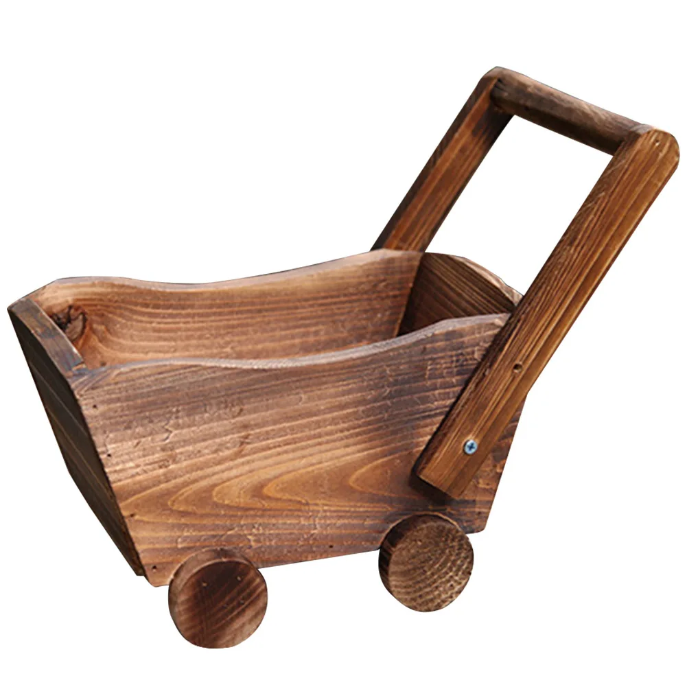 

Rectangular Ornamental Garden Decor Flower Pot Home Office Shop Window Bedroom Wooden Barrow Table Succulent Planter Patio