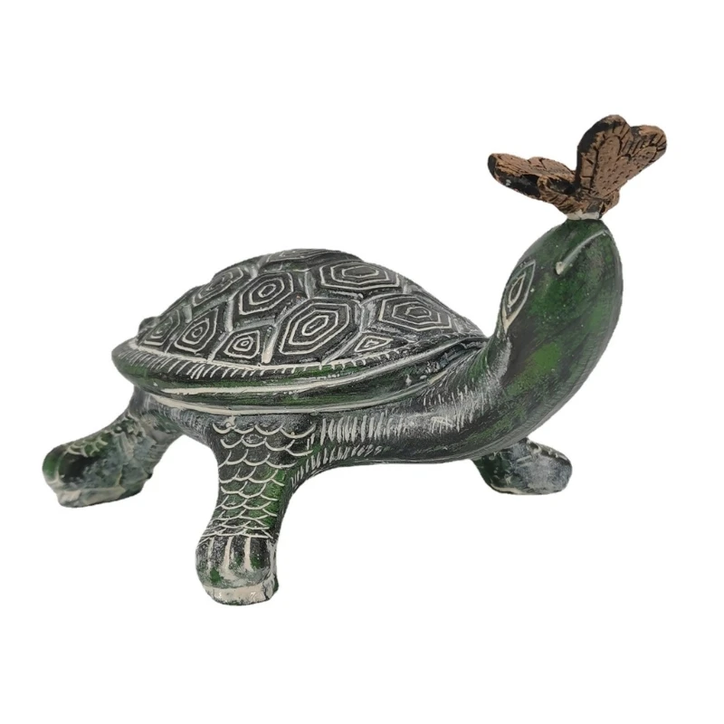 

Garden Sculpture Tortoise with Statue Garden Lawn Yard Figurine
