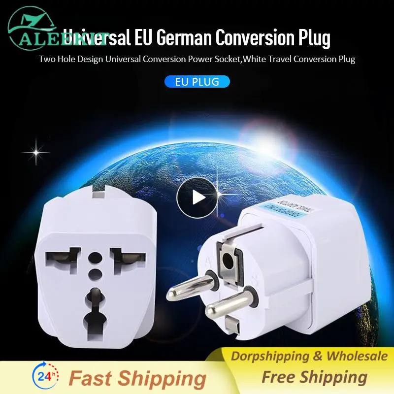 

1~40PCS Universal EU German Conversion Plug EU Outlet European Germany Australia Chinese Power Socket Travel Conversion Adapter
