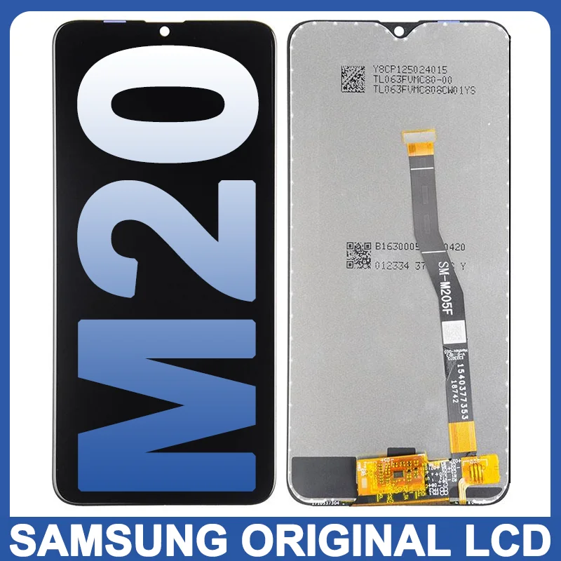 

ЖК-дисплей 6,3 ''для Samsung Galaxy M20/M205F/M205FN/M205G/M205M, дисплей с сенсорным экраном и дигитайзером в сборе, оригинал