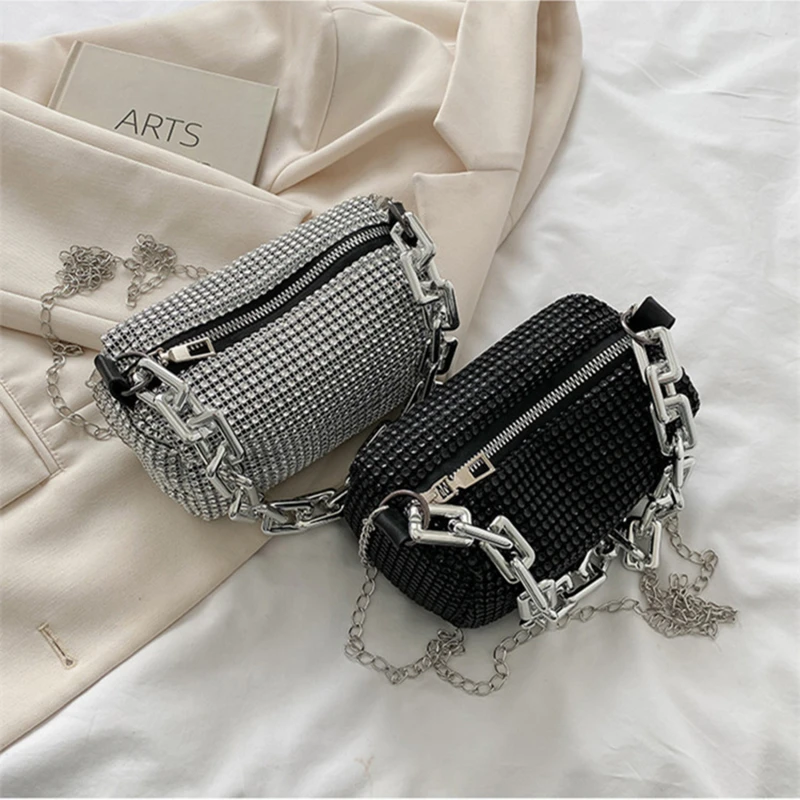 

Bling Diamond Design Small Crossbody Messenger Bags For Women Summer Luxury Trend Fashion Travel Bags Shoulder Bags PU Leather