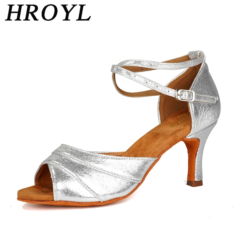 HROYL Girls Dance Shoes Ballroom Women Latin Dance Shoes Ladies Samba Shoe Tango Dancing Shoes Samba Salsa Sandals Wholesale