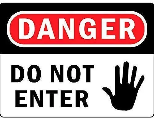 

Metal Tin Sign Man Cave Garage Decor 12 x 8 Inches Danger Do Not Enter Metal Warning Signs Private Property Hazard for Home Ya