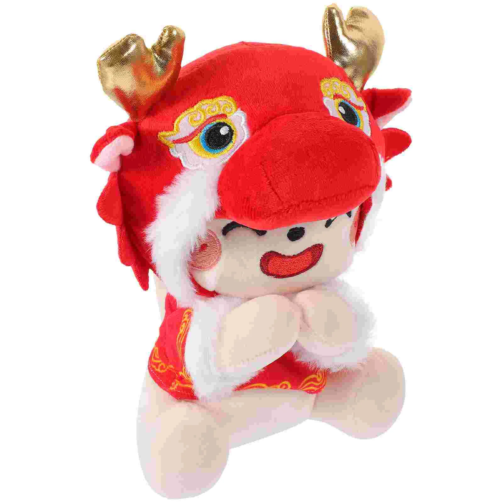 

Lovely Dragon Plush Chinese New Year Mascot Toy Figure Toys Stuffed Cute Zodiac Kids