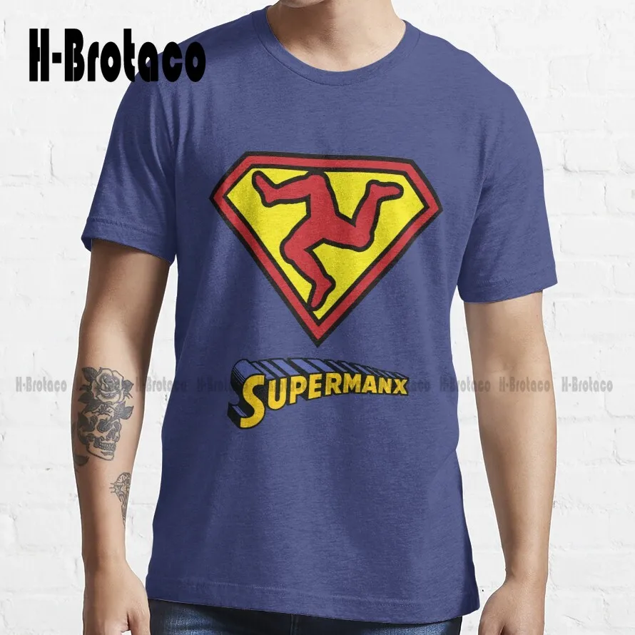 

Футболка Supermanx-Island Of Man, трендовая футболка, женские рубашки для работы, дышащая хлопковая удобная спортивная футболка для лучших девушек