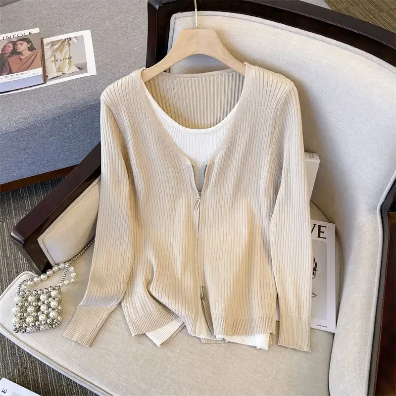 Новинка весенне-Летняя трикотажная одежда из двух предметов с длинным рукавом