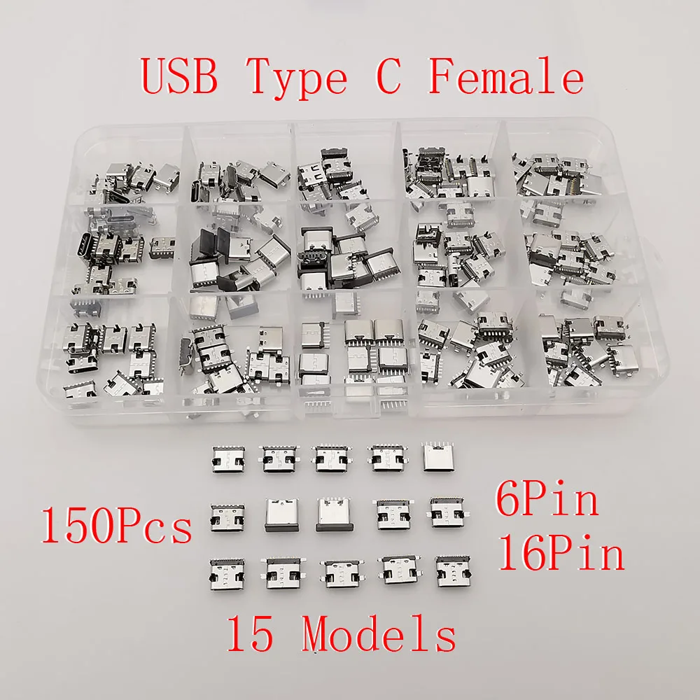 

ALLiSHOP USB-разъемы Type-C для пайки 6/16 контактов