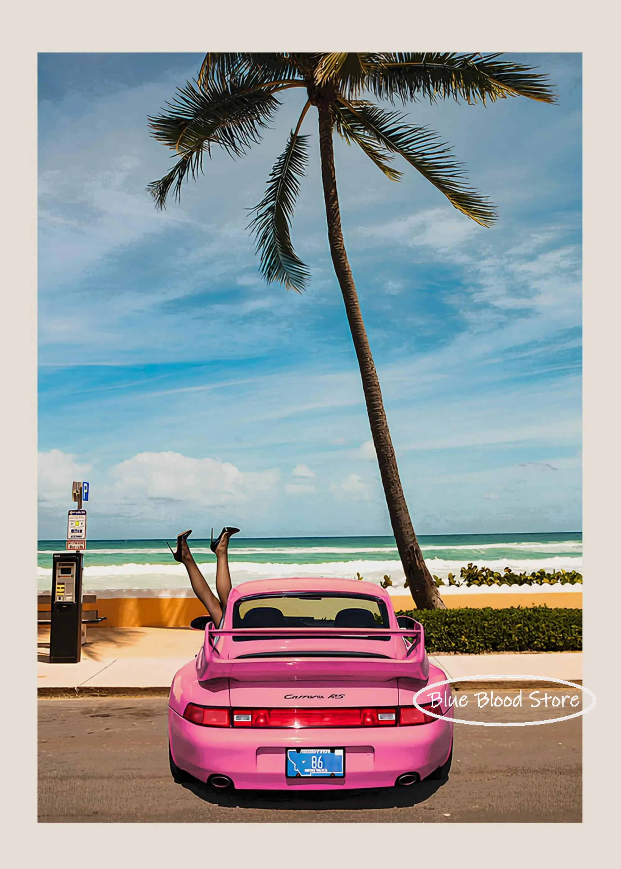 

Винтажный постер суперкар для девочки