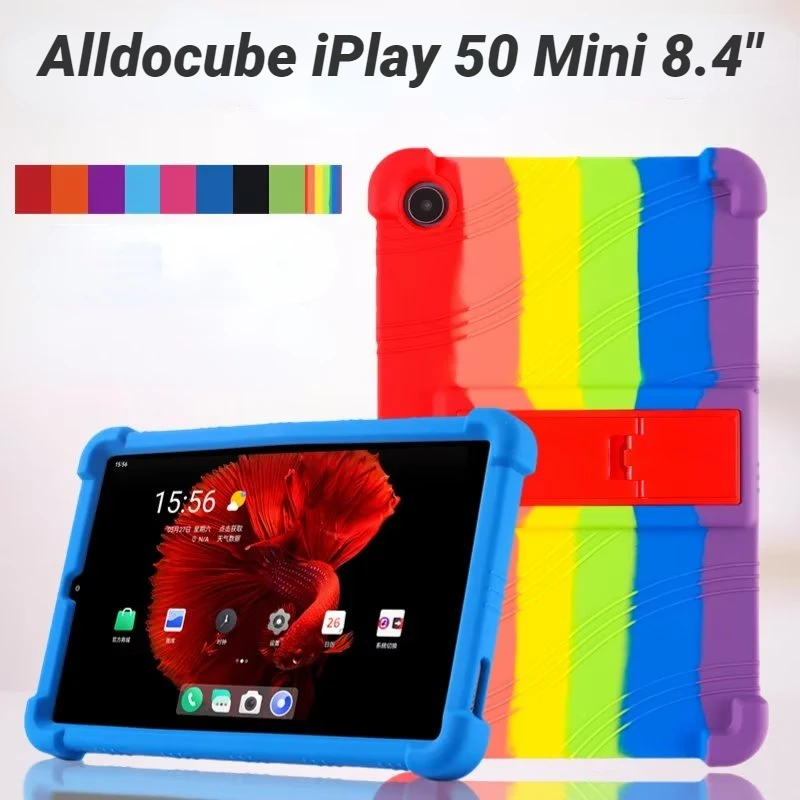 

Soft Silicon Cover For Alldocube iPlay 50 Mini Case Kids Safety 8.4" Tablet PC Kickstand Funda with 4 Shockproof Airbags