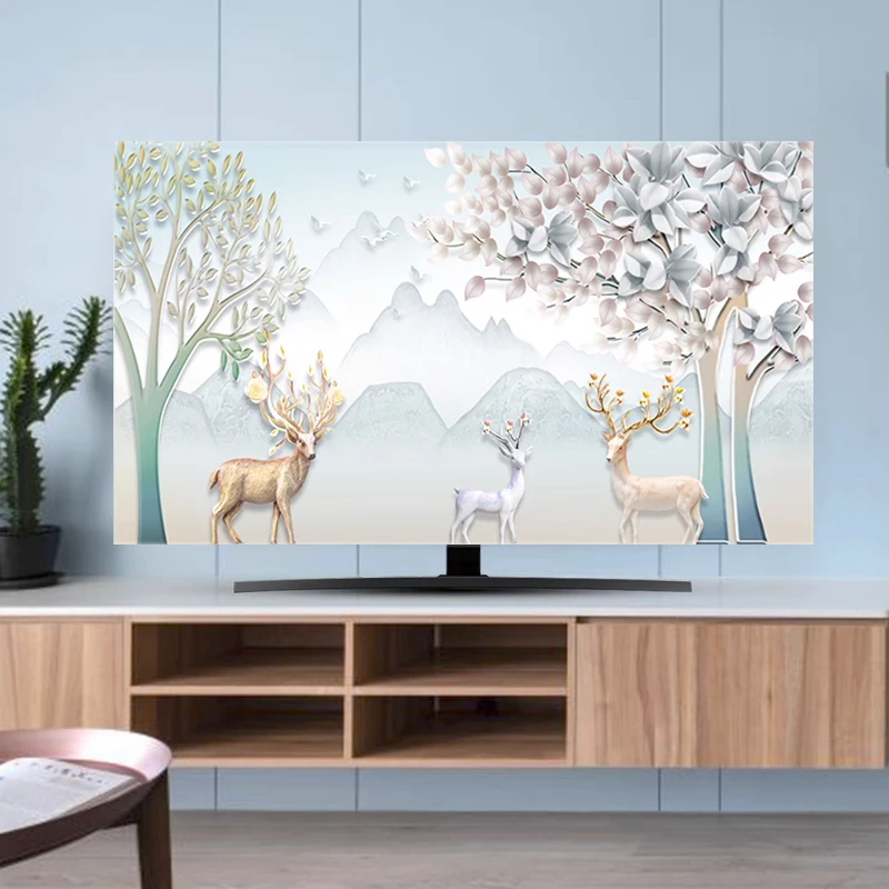 На заказ 32 " - 85" дюймов декоративная крышка капота для экрана LCD TV PC олень