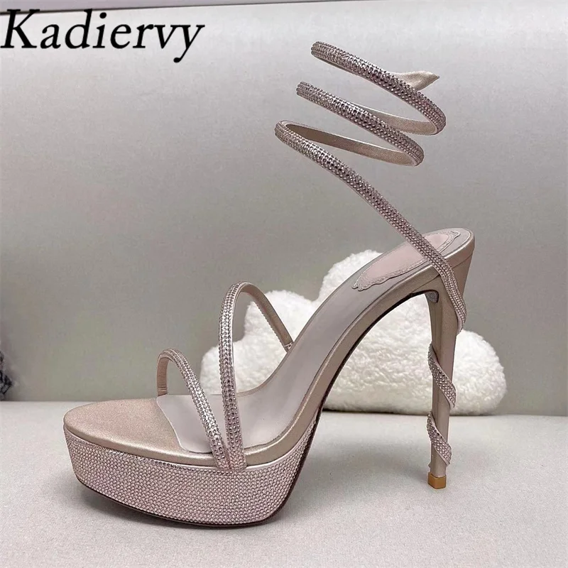 Женские босоножки на очень высоком каблуке модельные туфли с ремешком щиколотке