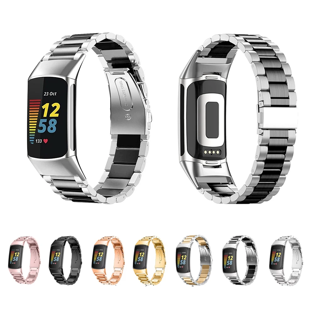

Ремешок из нержавеющей стали для фитнес-трекера, совместимый с Fitbit Charge 5