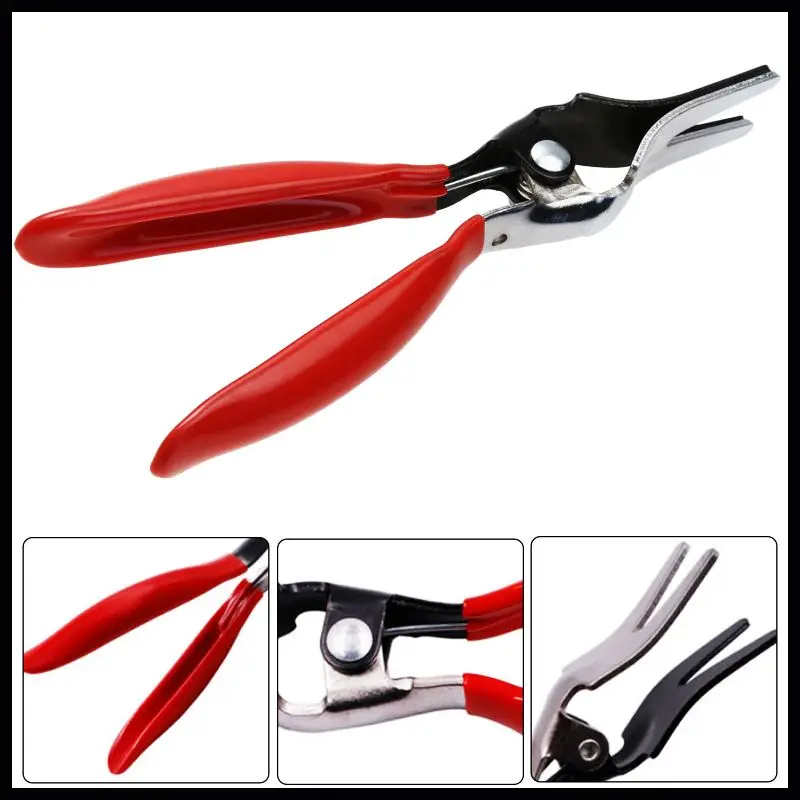 

Long Automotive Hose Clamp Pliers Straight Throat Tube Bundle Clamp Removal Tool Universal Car Angled Fuel Pipe Removal Pliers
