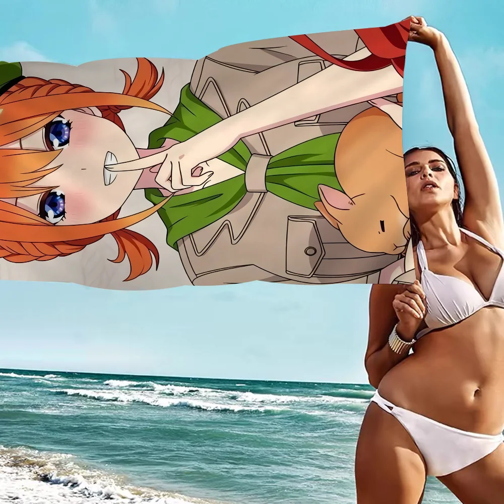 Пляжное полотенце аниме Yotsubato быстросохнущее банное из микрофибры для занятий