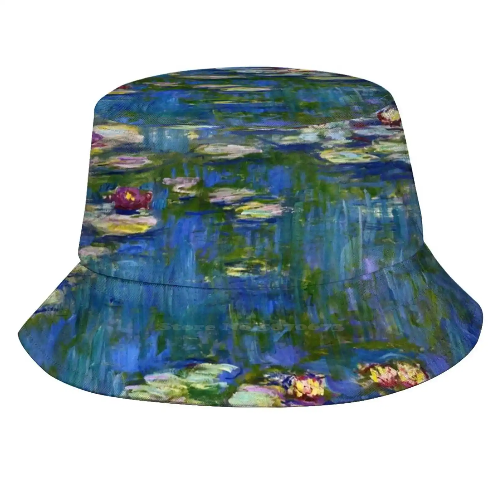 

Claude-Water Lilies 1916 Korean Ladies Outdoor Sun Hat Bucket Cap Blue Tree Popular Blooming Natural Grow Native Floral White