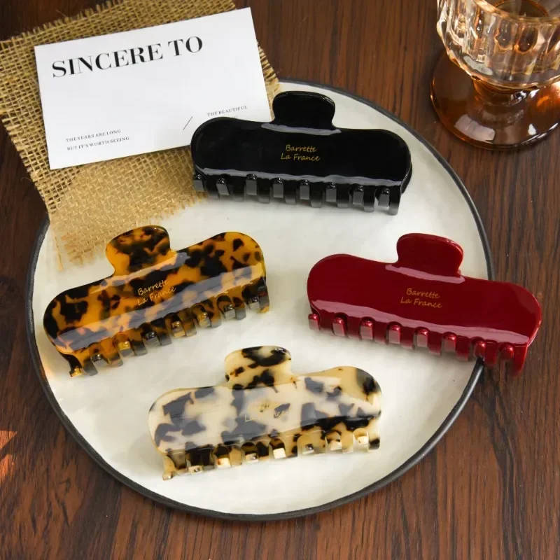 Новые простые большие заколки для волос ацетатные классический универсальный