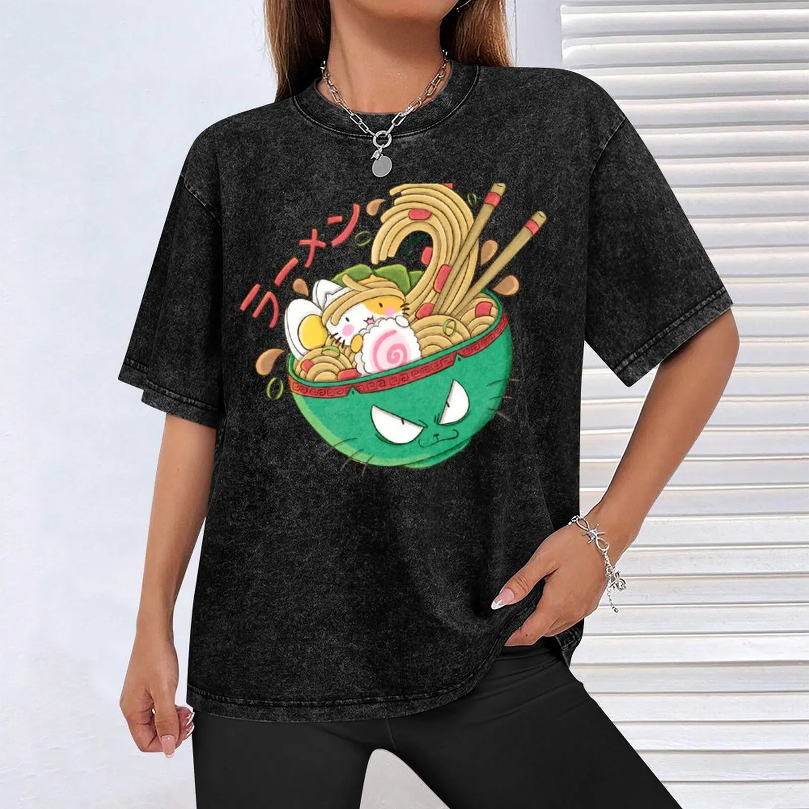 Футболка Ramen Kawaii Cat хлопковая