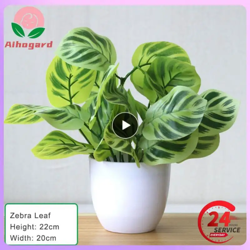 

1~10PCS Simulation Of Fake Flowers Table Potted Ornaments High-grade Artificial Plants Bonsai Pot Plants Artificial Green Plant