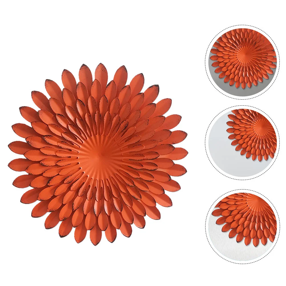 

1PC Iron Art Wall Hanging Background Wall Decor Simulated Pendants (Orange)