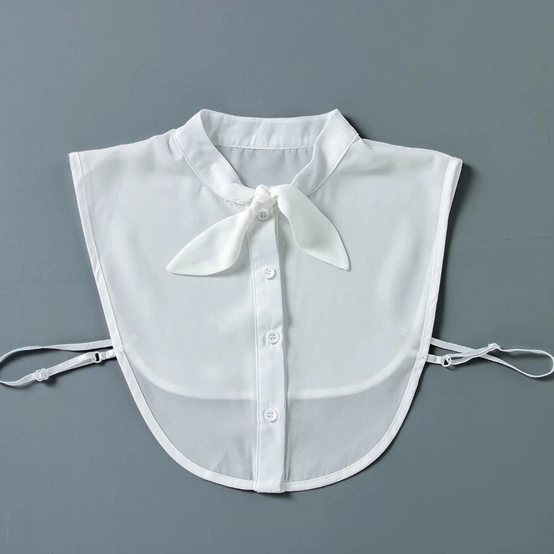 Linbaiway 39 стилей Женская хлопковая/шифоновая Съемная блузка с отложным воротником