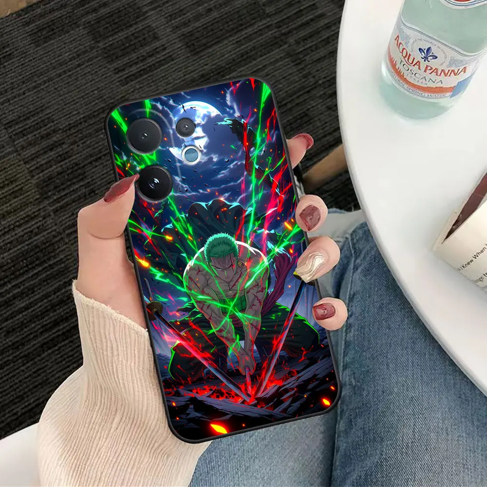 Фото Чехол для телефона VIVO V70 V60 V50 V40 LITE V17 V20 SE V21 V23 V23E V25 V25E V27 V27E V29 V29E V30, цельный чехол с рисунком Зоро №4
