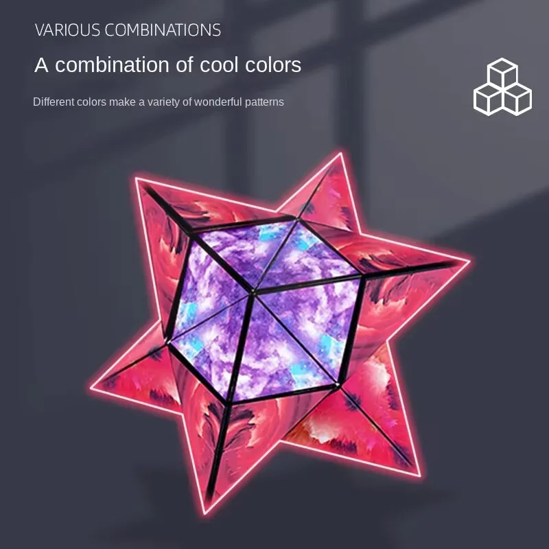 Разнообразный геометрический сменный магнитный волшебный куб антистрессовый 3D