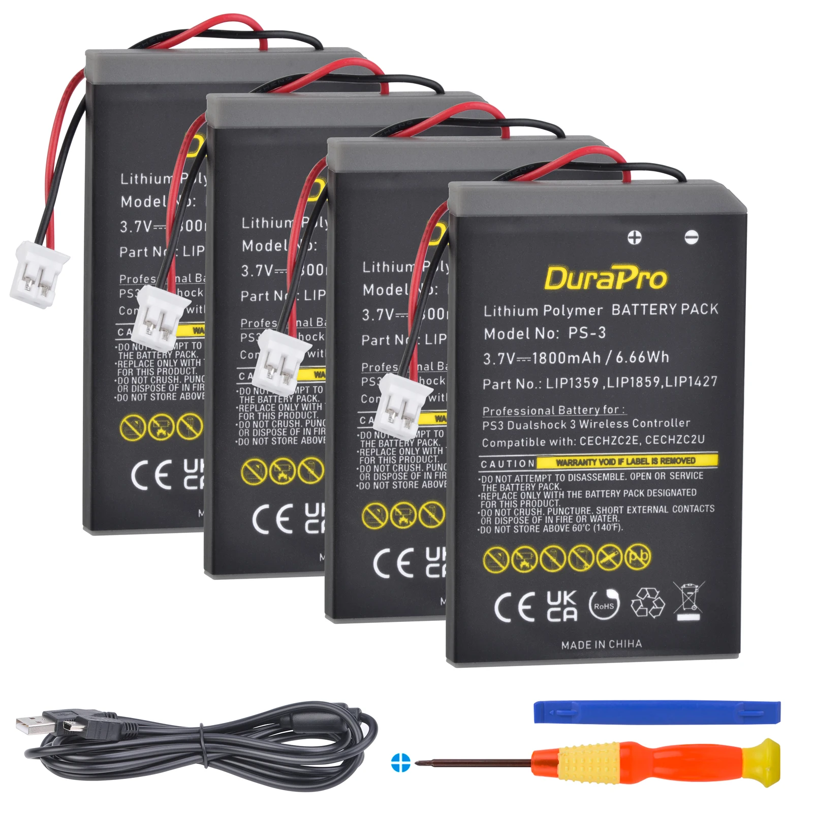 

DuraPro PS3 Replacement Battery 1200mAh for Sony PS3 Wireless Controller Part No LIP1359 LIP1859 LIP1427