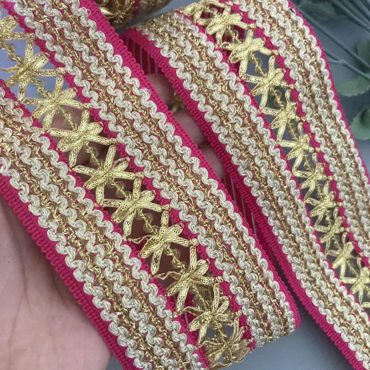 1 ярда 5 8 см лента с кружевной отделкой этническая одежда нить вышивка ткань