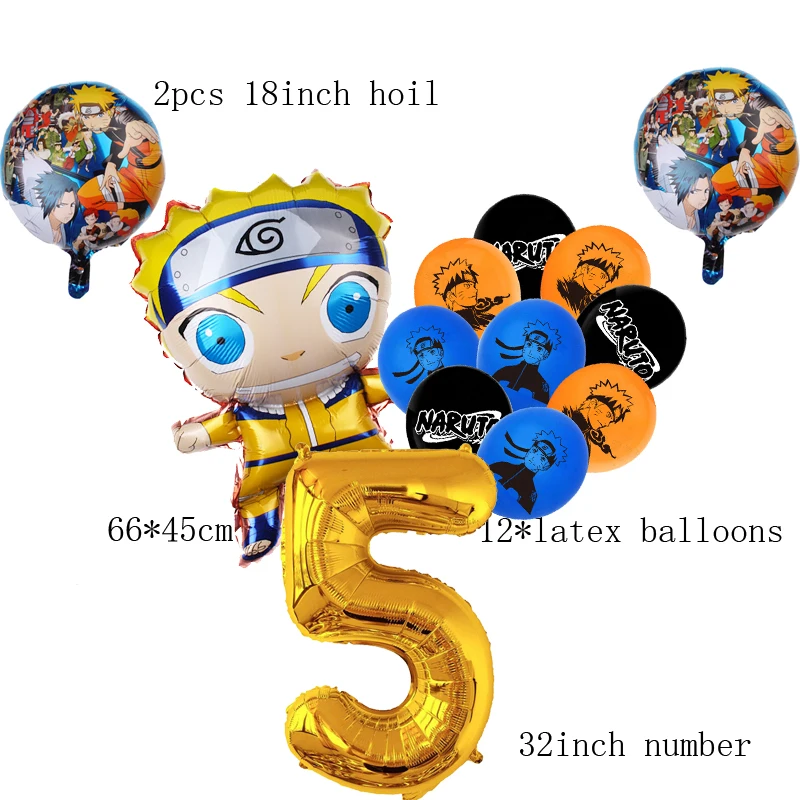

Anime Narutoed Theme Latex Balloons Set for Children Birthday Party Supplies Baby Shower Decoration