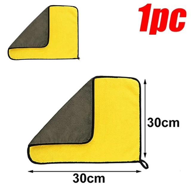 

5/3/1 шт. утолщенные полотенца из микрофибры для чистки автомобиля, мягкие быстросохнущие тряпки для протирания зеркал, домашние двухслойные чистящие салфетки
