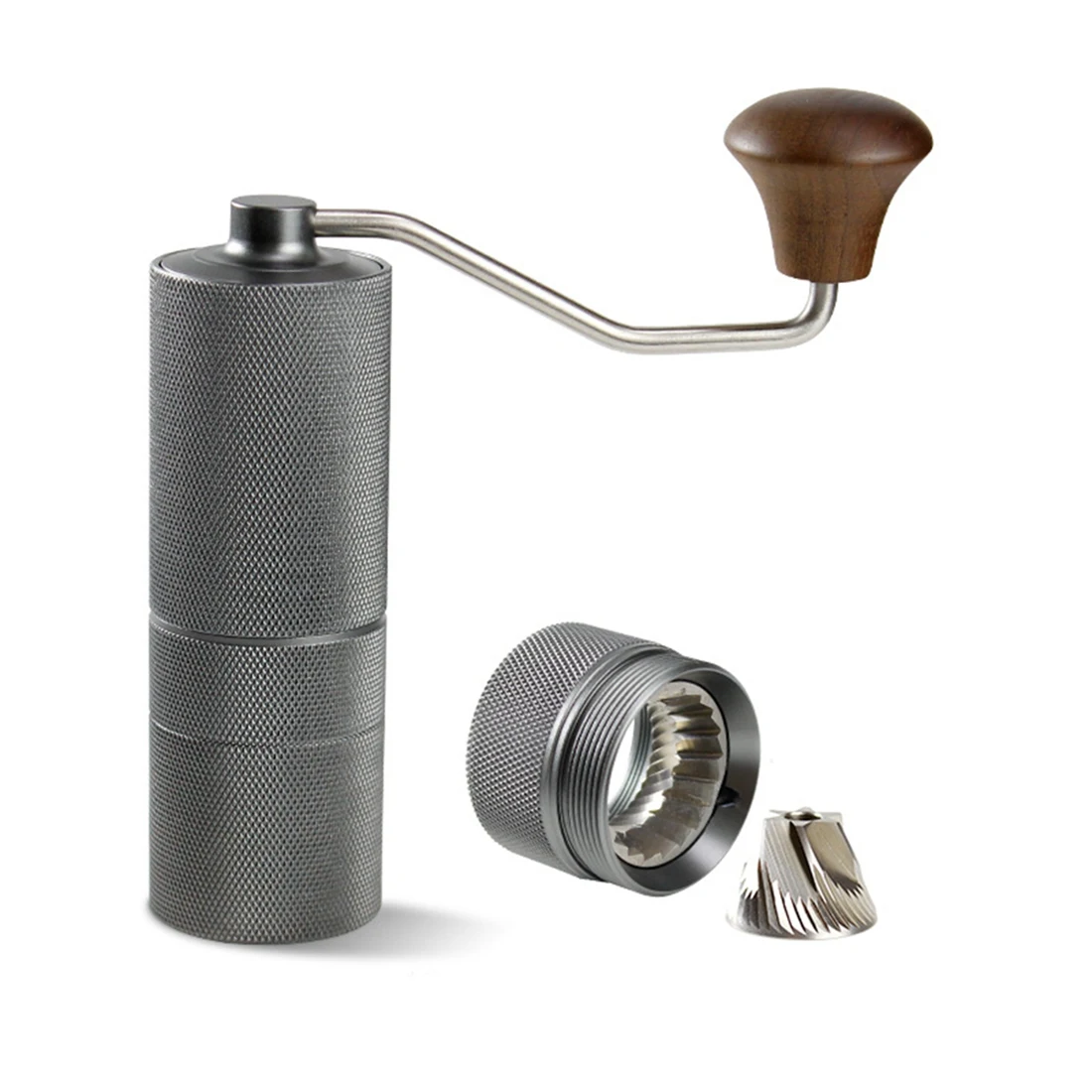 Manual Coffee Grinder Stainless Steel with Aluminum Housing Portable Hand Grinder Mill B