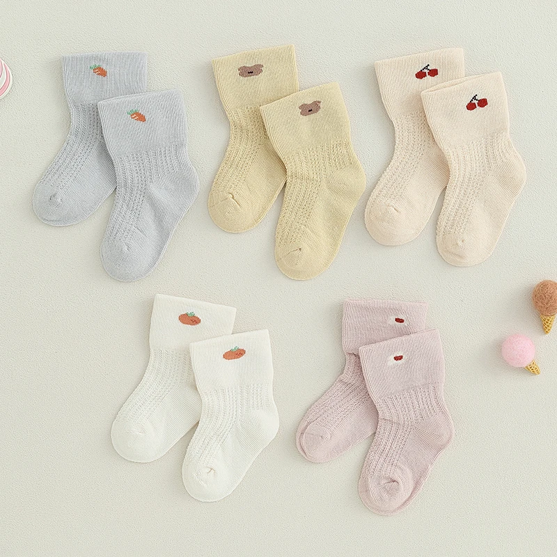 

Милые носки до щиколотки для маленьких девочек на весну и лето, дышащие Повседневные носки принцессы с рисунком для фото