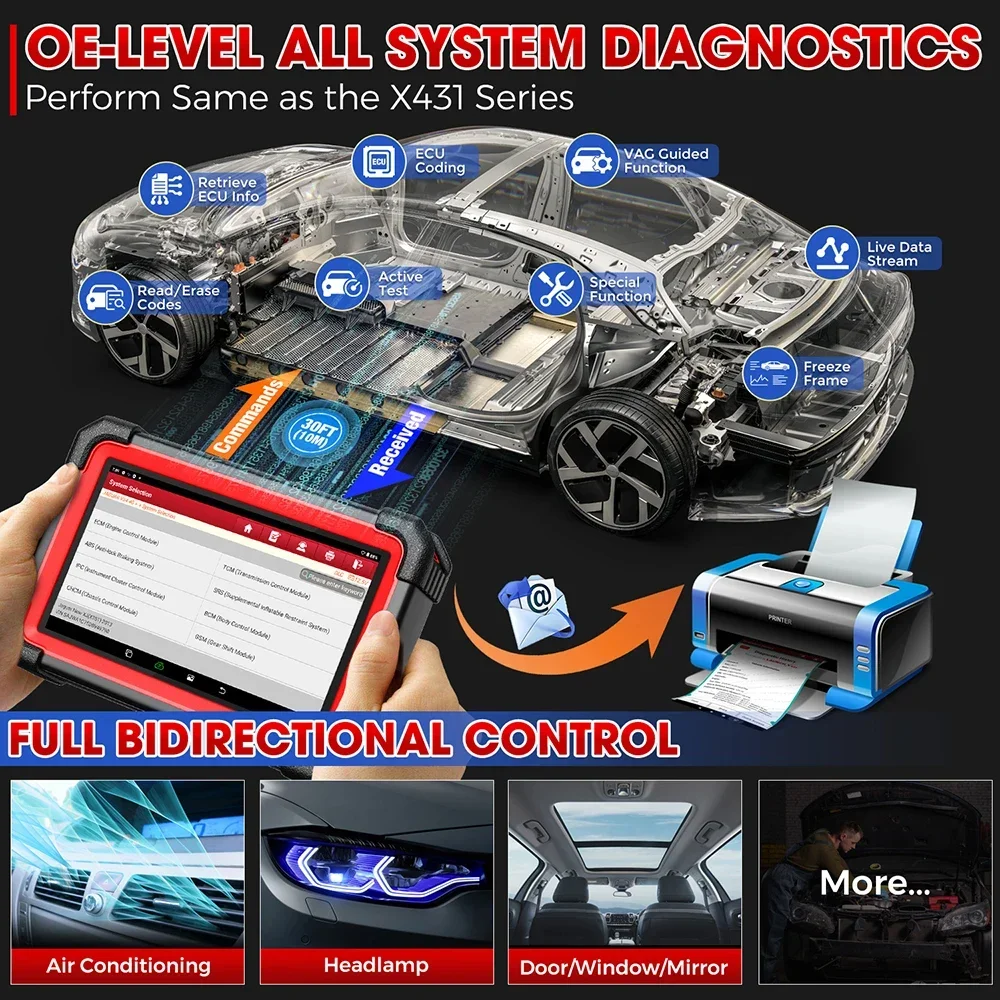 Bluetooth X431 CRP919E BT автомобильный диагностический инструмент DBScar VII VCI Автомобильный