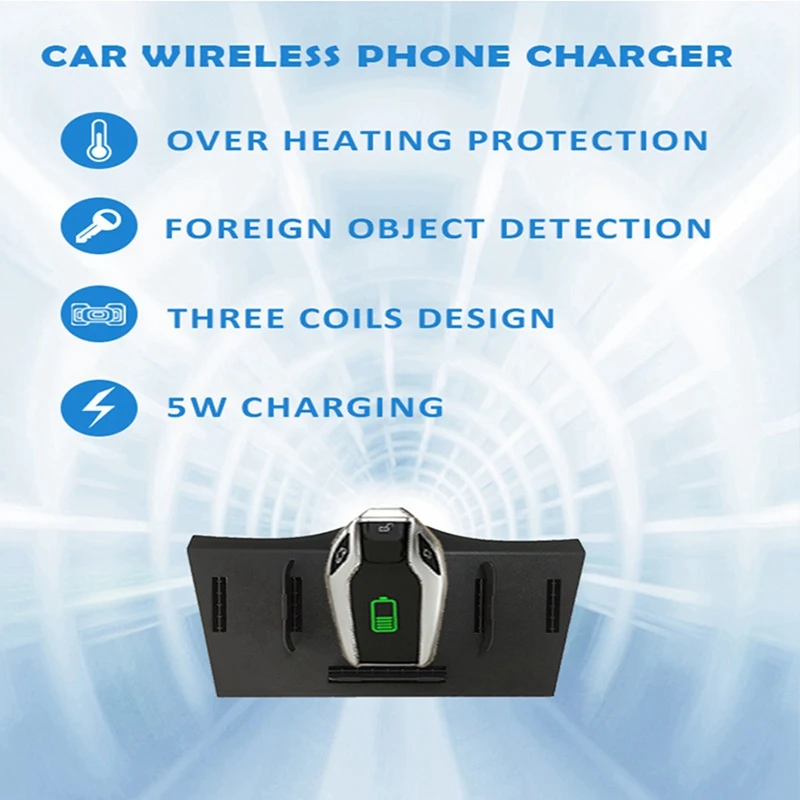 Автомобильная Беспроводная зарядка Qi зарядная панель для телефона умная плата