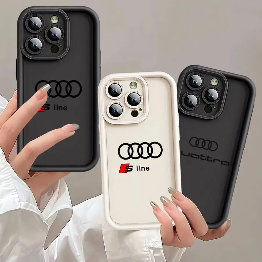 A-Audi-RS спортивный автомобильный чехол для телефона Apple iPhone 16 11 13 15 12 14 Pro Max Plus