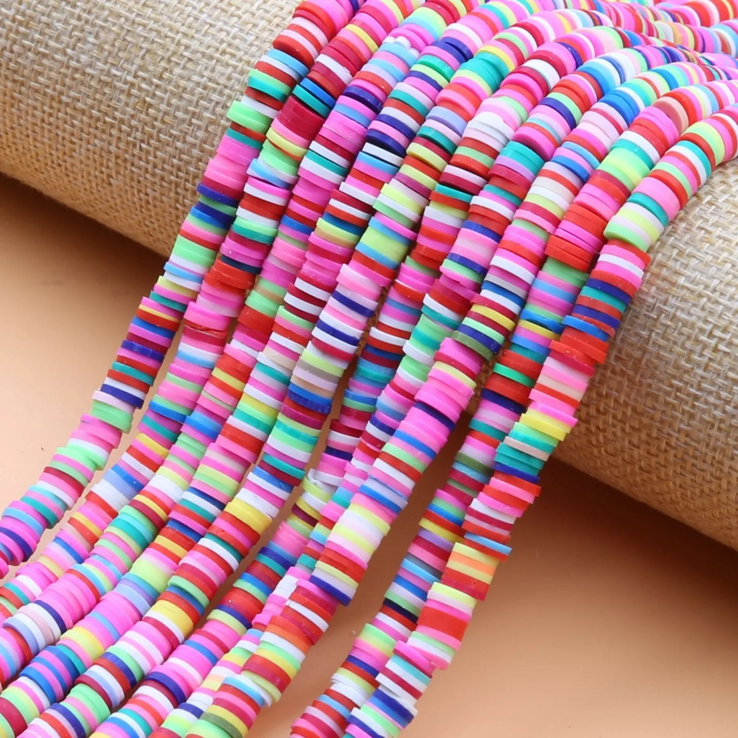 

1 Strand 4/6mm Wholesale Ceramic Beads For Bracelet Necklace DIY Jewelry Making Colorful Flat Round Beads DIY Jewelry Findings
