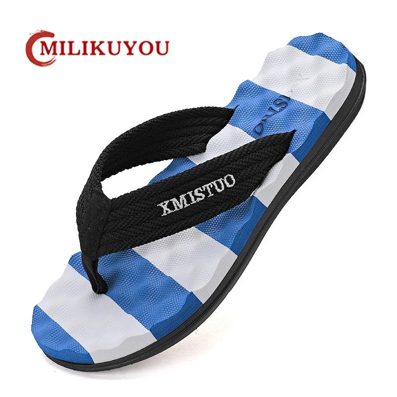 

Brand Men's Flip-flops Massage Men Slippers Comfortable Beach Sandals Men Casual Shoes House Flip Flops Shoes Man Summer 2022
