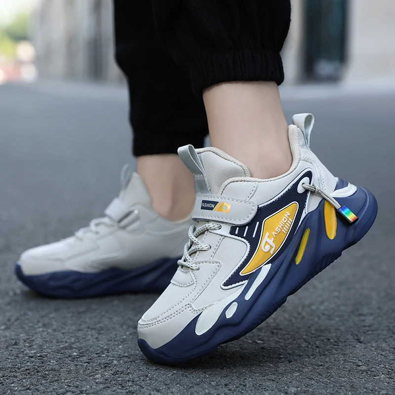 SENAGE Quality Children Sneakers Casual Shoes for Boys Leather Comfortable Running Sports Shoes Fashion Kids Girls Flat Shoes