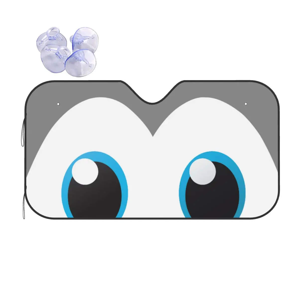 

Cute Eyes Novelty Windshield Sunshade 76x140cm Cartoon Foils Car Window Windscreen Cover Sunscreen Curtain