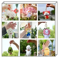 key chain keybuckle plush doll lovely cute look chick cat dog bear cloud duck flamingo sheep bag backpack accessories for girl