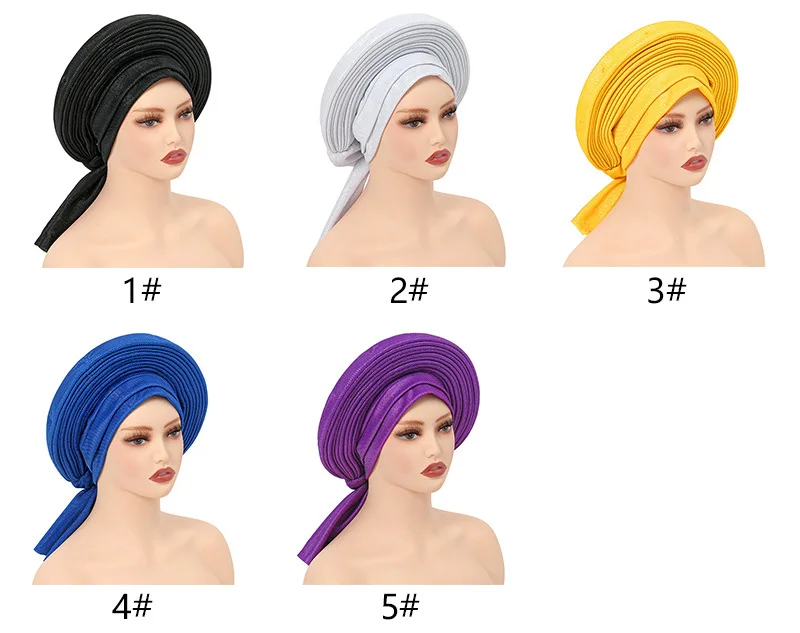 Новые высококачественные африканские головные уборы тюрбан в нигерийском стиле