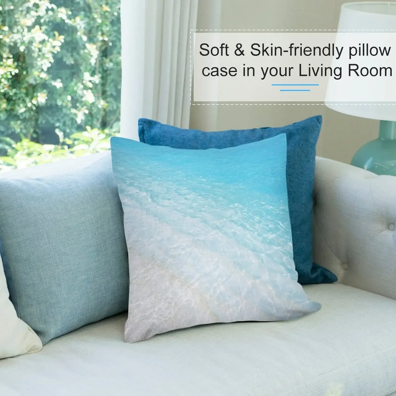 Тропические океанские волны бирюзово-синяя водная подушка роскошные аксессуары