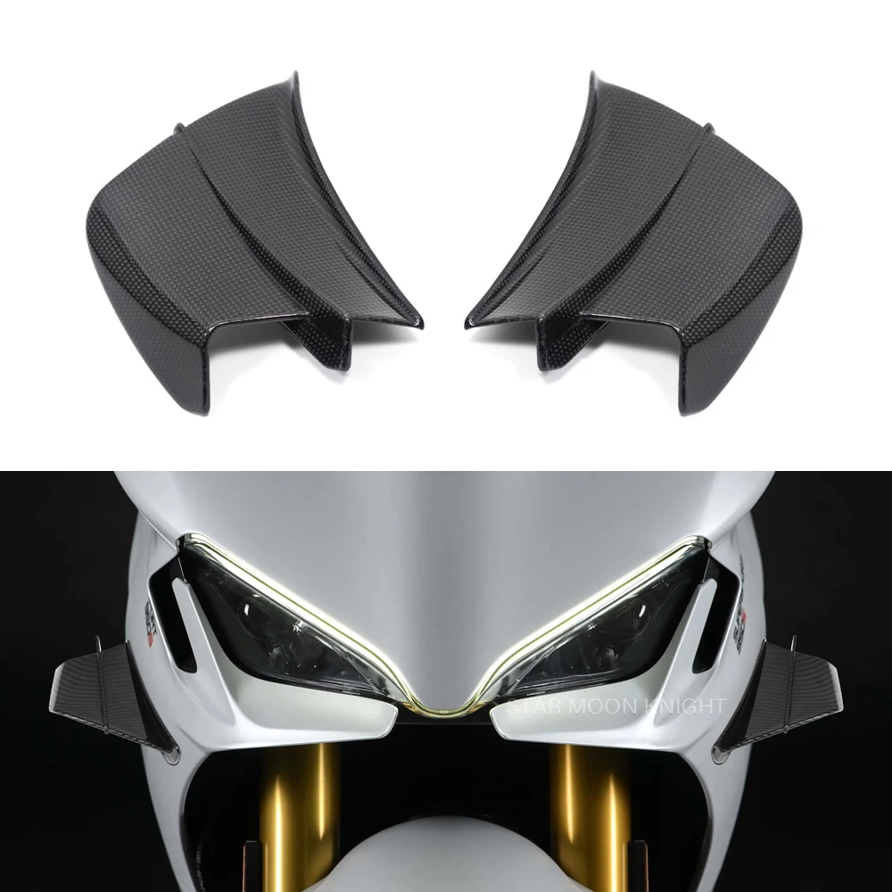 

Motorcycle Side Winglet Spoiler Wind Flow Fixing Wing Front Fairing For Ducati Panigale V2 V4 899 959 1198 1199 1299 Panigale R