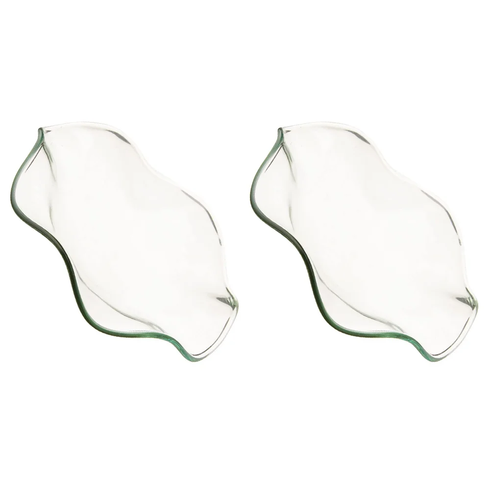 

2Pcs Transparent Glass Dishes Essential Oil Saucers Essential Oil Plates