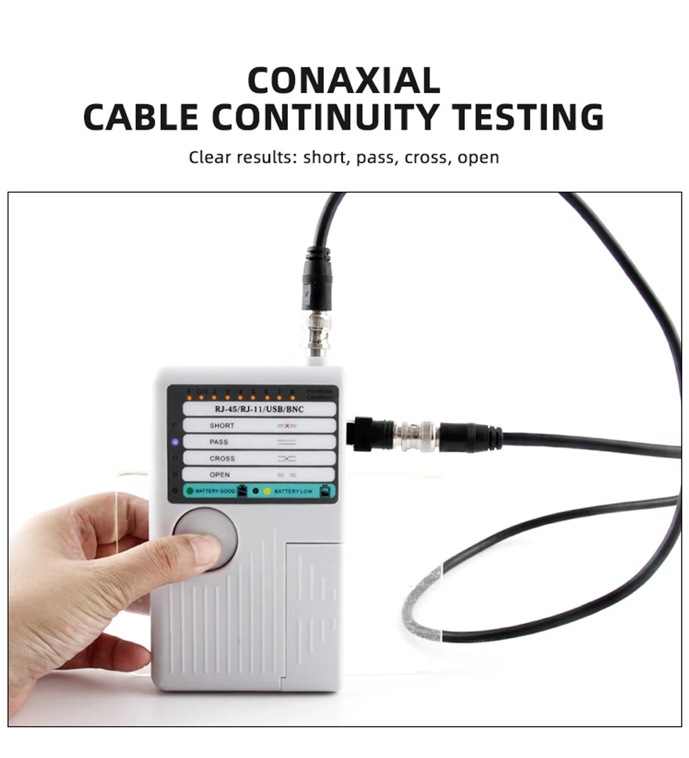 NOYAFA NF-3468 Тестер сетевого кабеля 4 в 1 дистанционный BNC RJ45 RJ11 USB-кабели с ручным