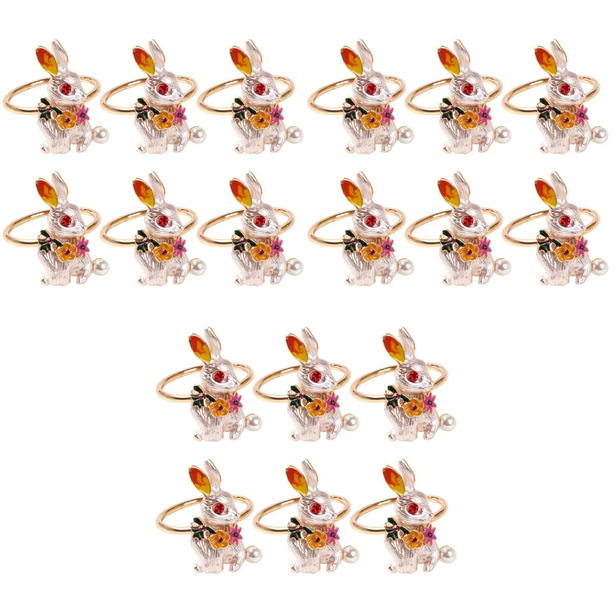 

18 Pcs Metal Napkin Rings Wear-resistant Serviette Buckles Decorative Serviette Rings