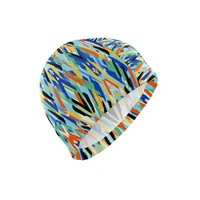 adult women mens swim cap printed pattern diving caps comfort waterproof wholesale price swimming equipment