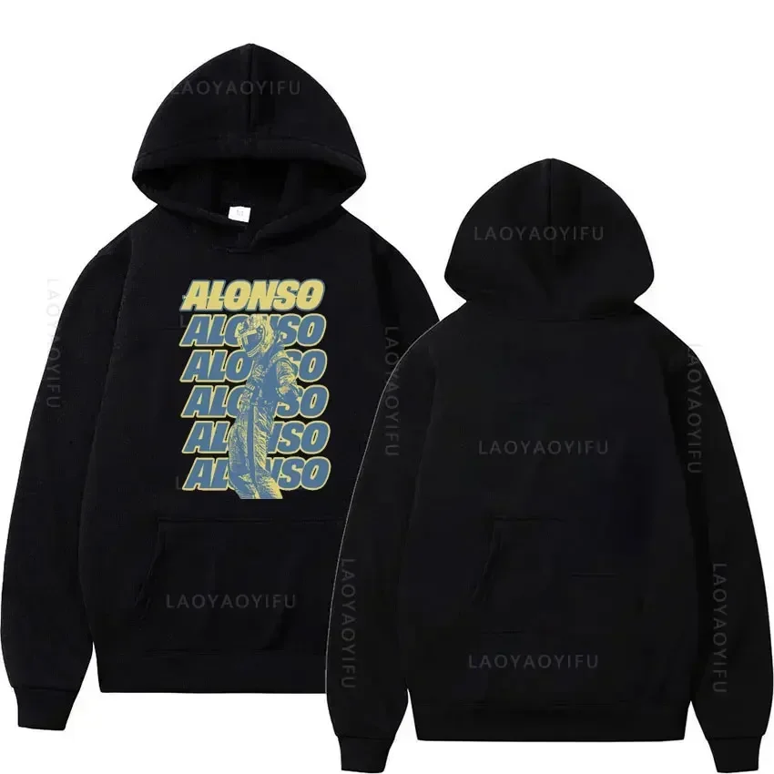 Толстовка с капюшоном вырезом для шезлонга Формулы 1 фернандо алонсо толстовка