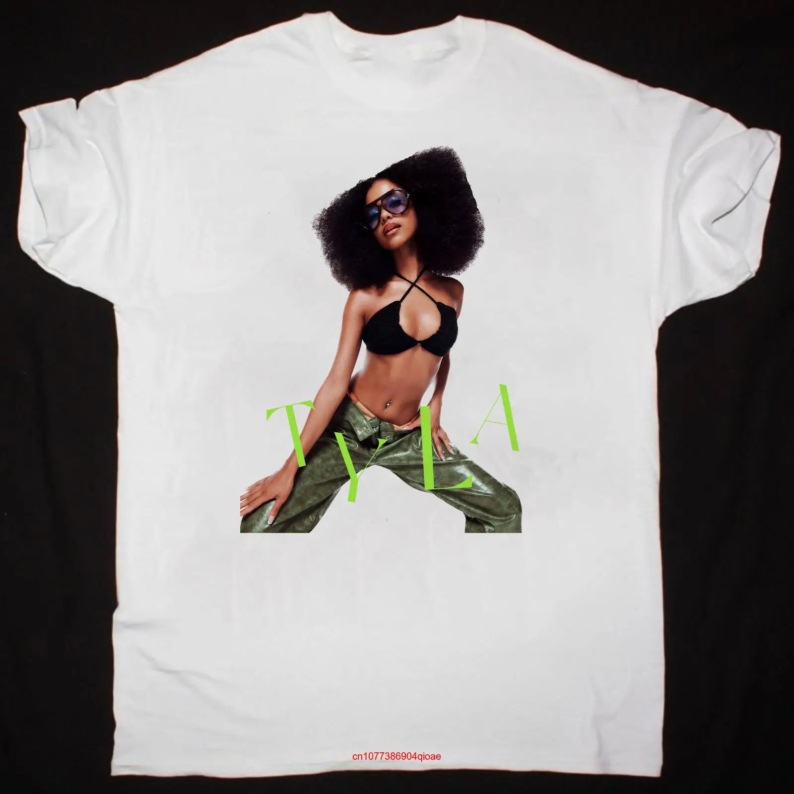 Футболка Tyla для всей семьи белая хлопковая размеры RM62 с длинным или коротким