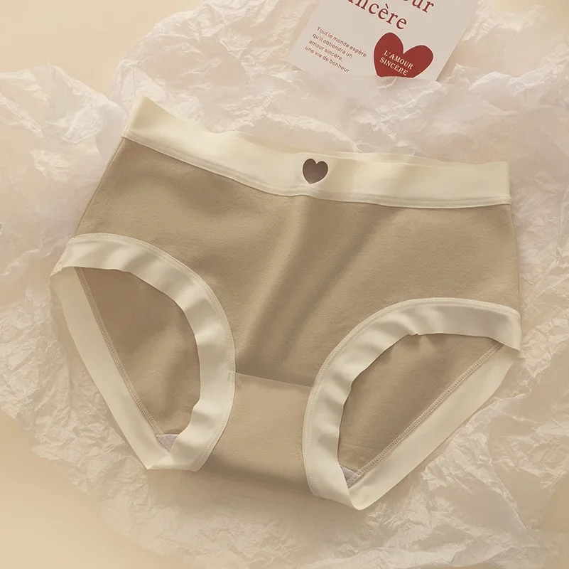 3 шт. женские хлопковые бесшовные трусы со средней посадкой